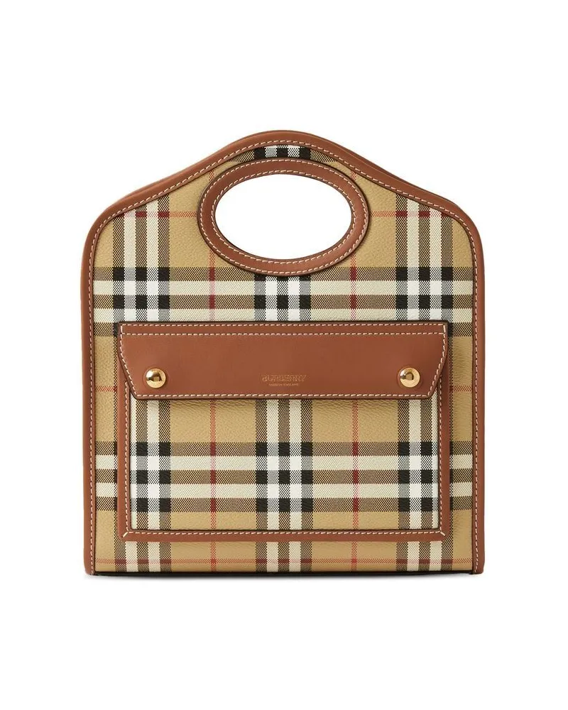 Burberry Mini Handtasche mit Karomuster - Nude Nude