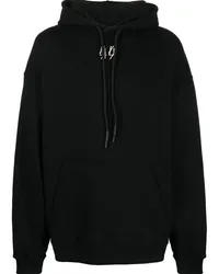 44 LABEL GROUP Hoodie mit Logo-Print Schwarz