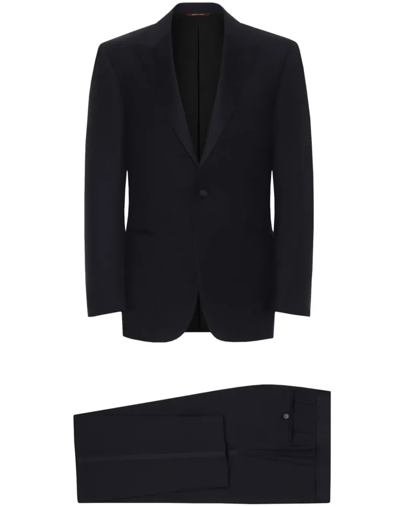 Canali Smoking aus Wolle - Schwarz Schwarz