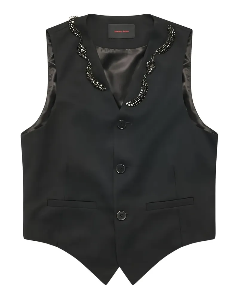 Simone Rocha embellished waistcoat - Schwarz Schwarz