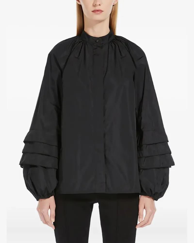 Max Mara Bluse mit gestuften Ärmeln - Schwarz Schwarz