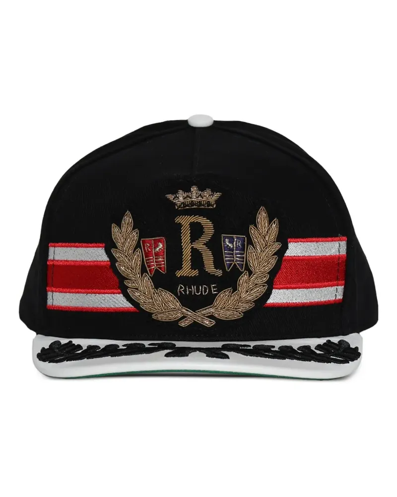 RHUDE Captain's Crest cap - Schwarz Schwarz