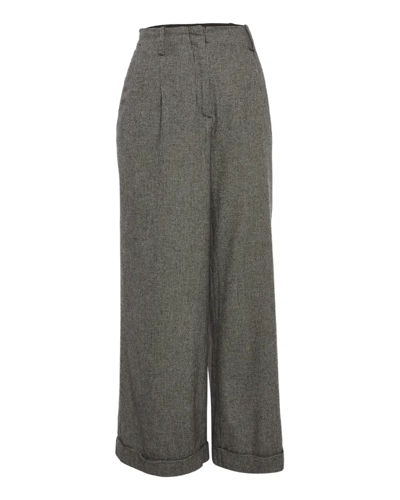 Sandro houndstooth high-rise trousers - Grau Grau
