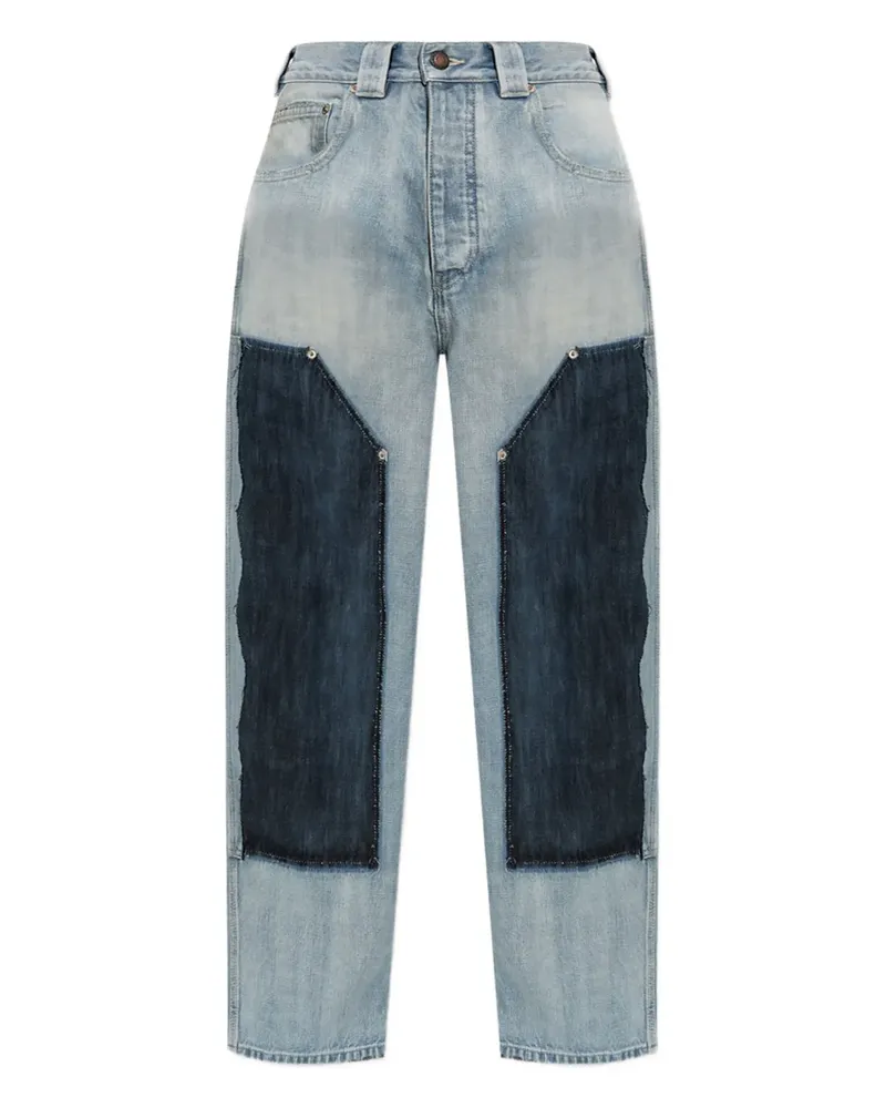 Balenciaga Jeans im Patchwork-Look - Blau Blau