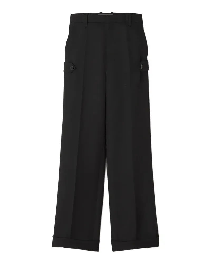 Lanvin Hose mit Knöpfen - Schwarz Schwarz