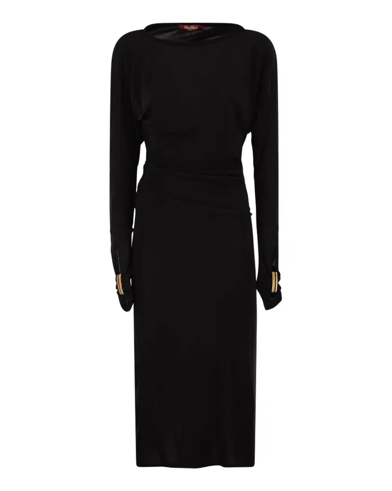 Max Mara draped midi dress - Schwarz Schwarz