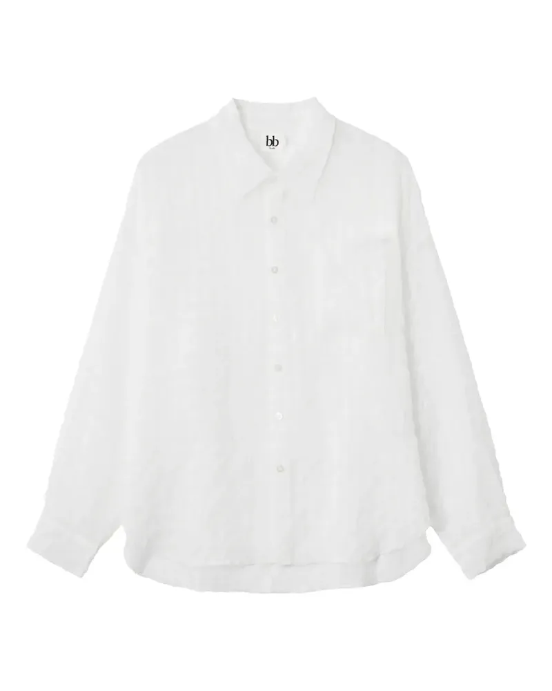 b+ab chest-pocket long-sleeve shirt - Weiß Weiß
