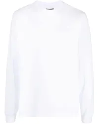 Stüssy Langarmshirt mit Logo-Stickerei Weiß