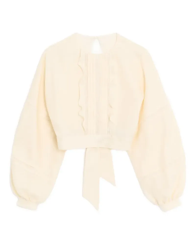 Valentino Garavani Couture Leinen Top - Nude Nude