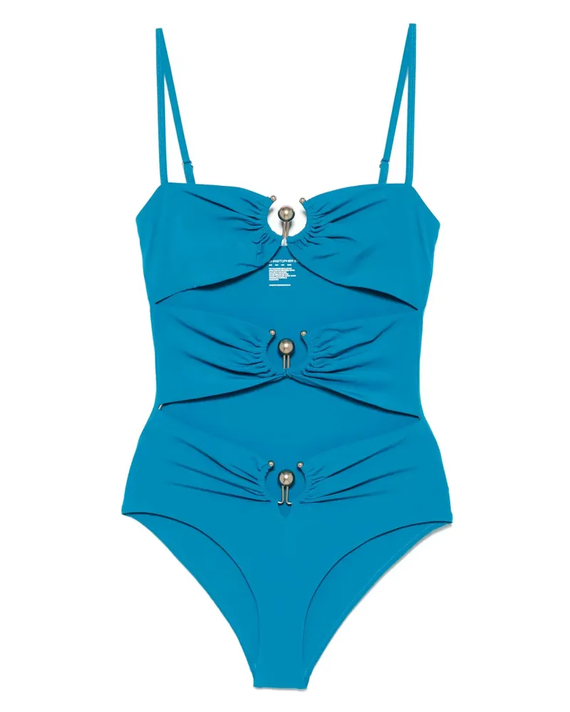Christopher Esber Orbit Badeanzug - Blau Blau