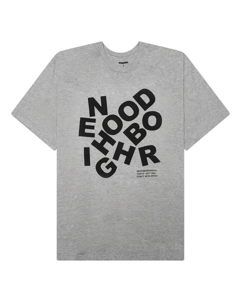 Neighborhood T-Shirt mit Logo - Grau Grau