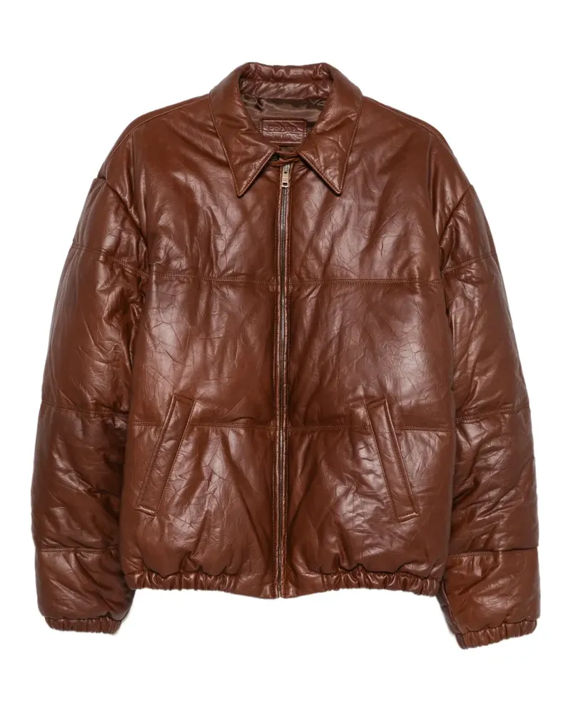 Prada quilted leather jacket - Braun Braun