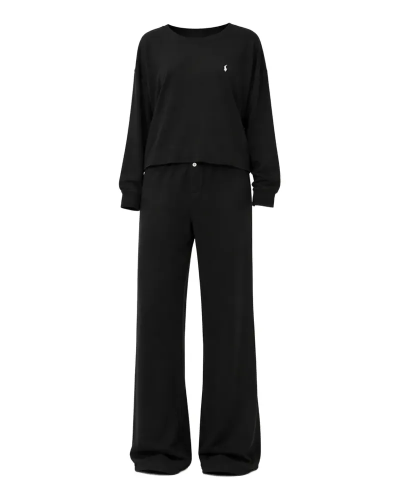 Ralph Lauren Pyjama mit Polo Pony - Schwarz Schwarz