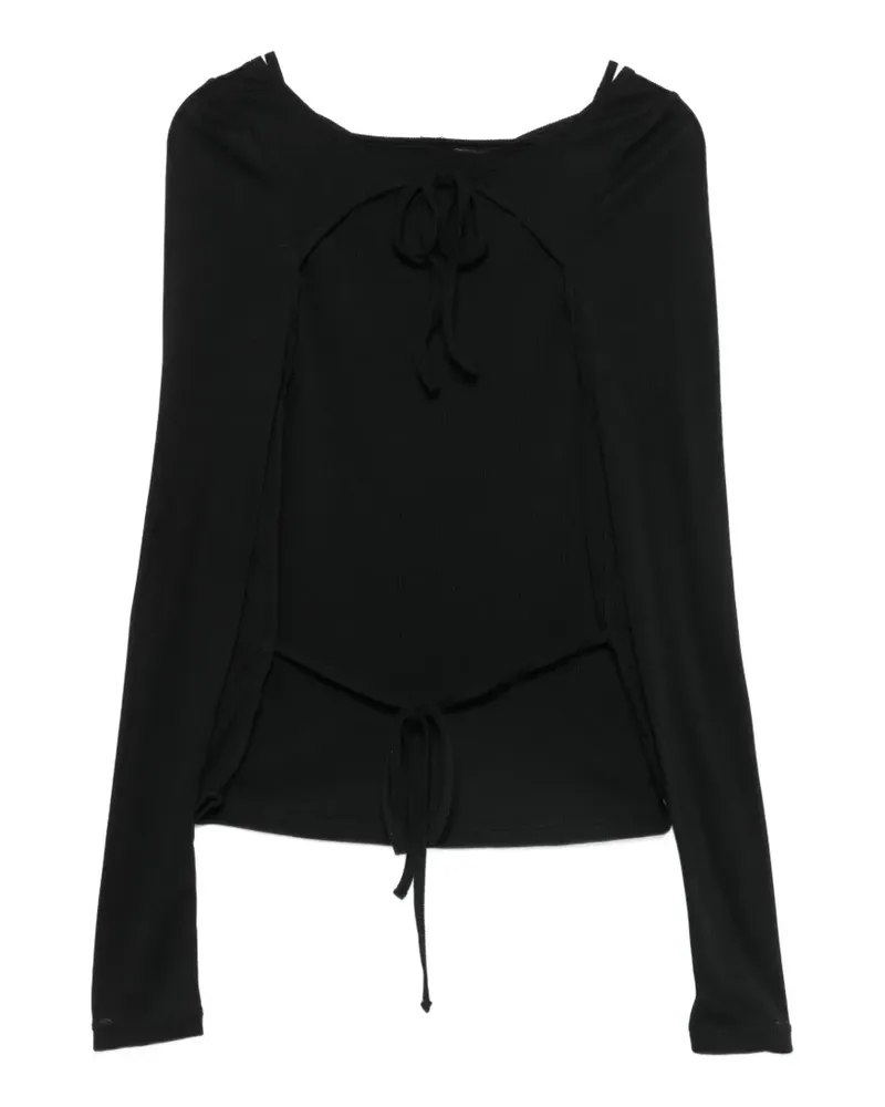 Eckhaus Latta Langärmeliges T-Shirt - Schwarz Schwarz