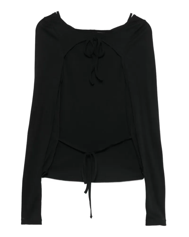 Eckhaus Latta Langärmeliges T-Shirt - Schwarz Schwarz