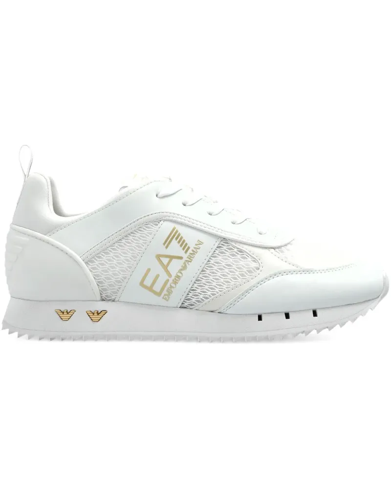 EA7 Lauf-Sneakers mit Kontrasteinsätzen - Weiß Weiß