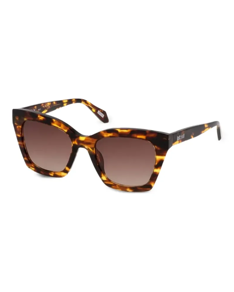 Just Cavalli tortoiseshell-effect square-frame sunglasses - Braun Braun