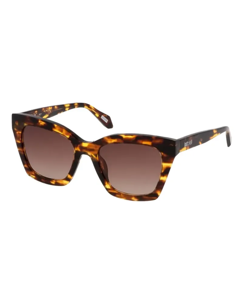 Just Cavalli tortoiseshell-effect square-frame sunglasses - Braun Braun