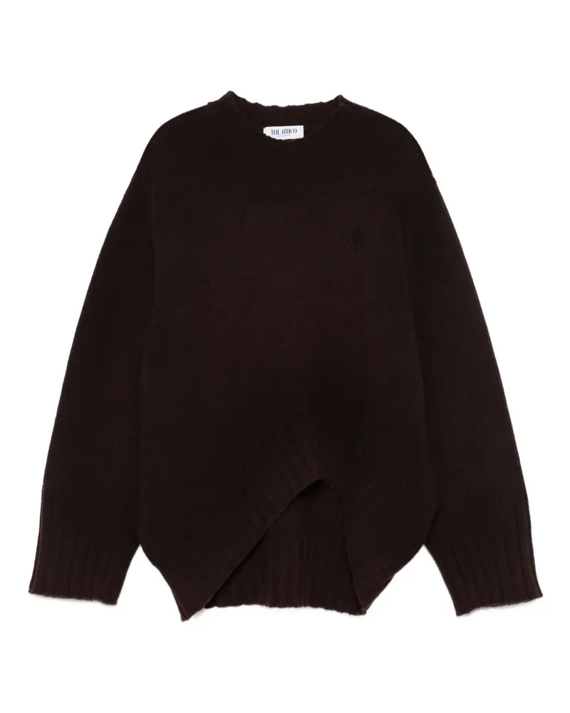 ATTICO Asymmetrischer Pullover aus Rippstrick - Braun Braun