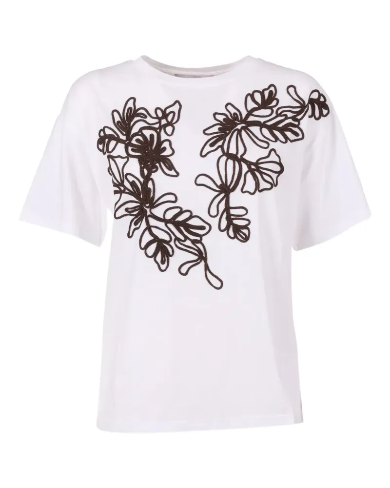Ermanno Scervino T-Shirt mit Stickerei - Weiß Weiß