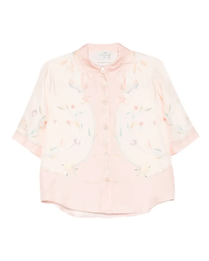 forte_forte floral-print silk shirt - Rosa Rosa