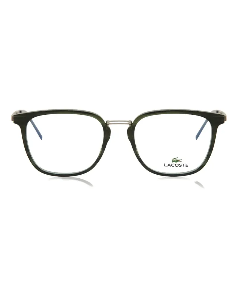 Lacoste striped rectangle-frame glasses - Grün Grün