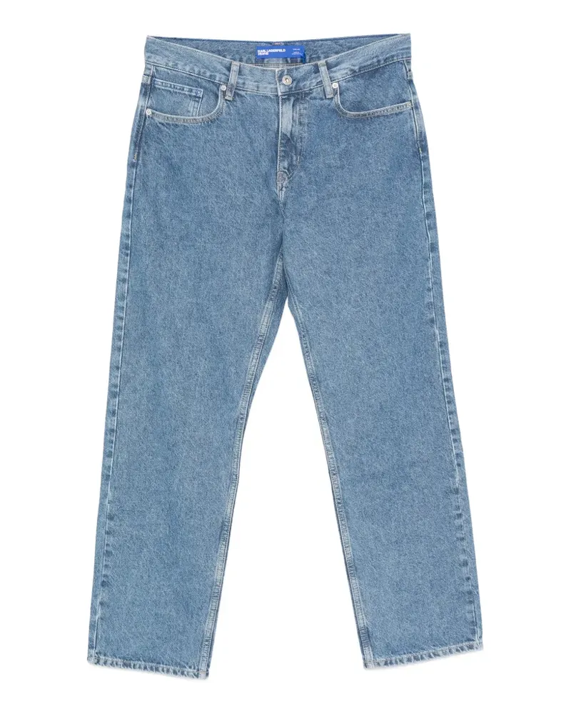 Karl Lagerfeld logo-patch jeans - Blau Blau