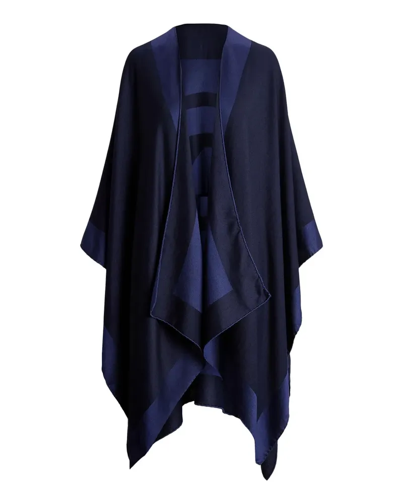 Ralph Lauren Jacquard-Poncho - Blau Blau