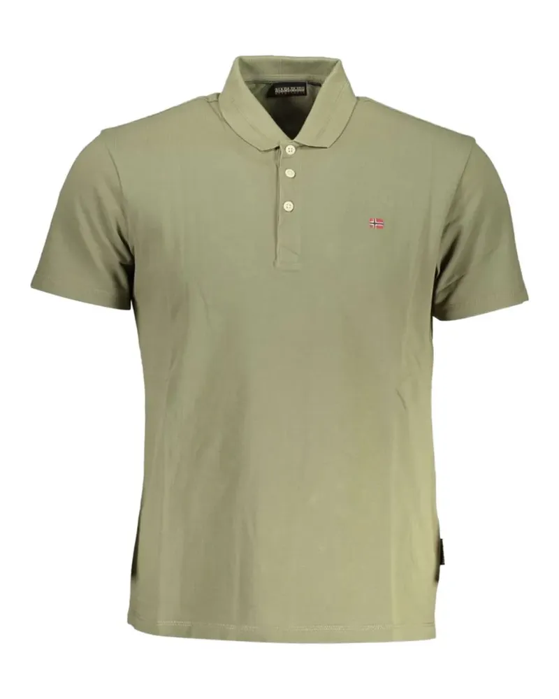 Napapijri Ealis logo-embroidered piqué polo shirt - Grün Grün