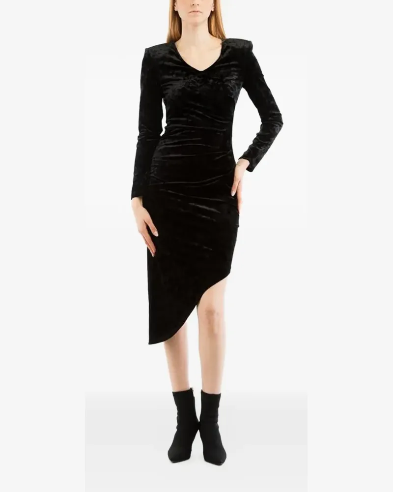Patrizia Pepe Asymmetrisches Kleid - Schwarz Schwarz