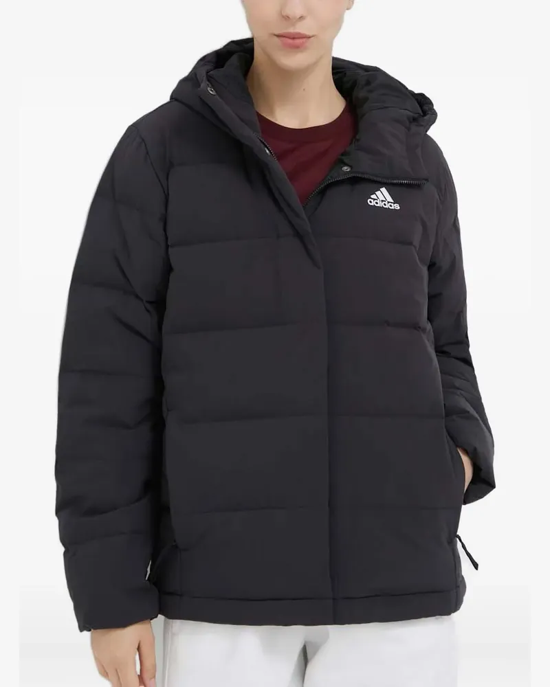 adidas hooded puffer jacket - Schwarz Schwarz