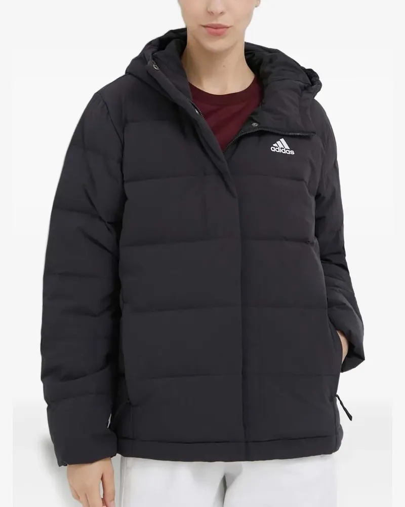 adidas hooded puffer jacket - Schwarz Schwarz