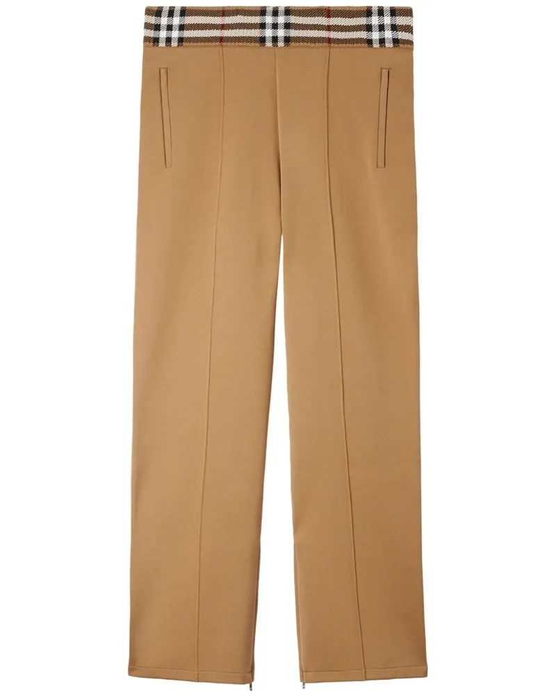 Burberry Jogginghose mit kariertem Besatz - Nude Nude