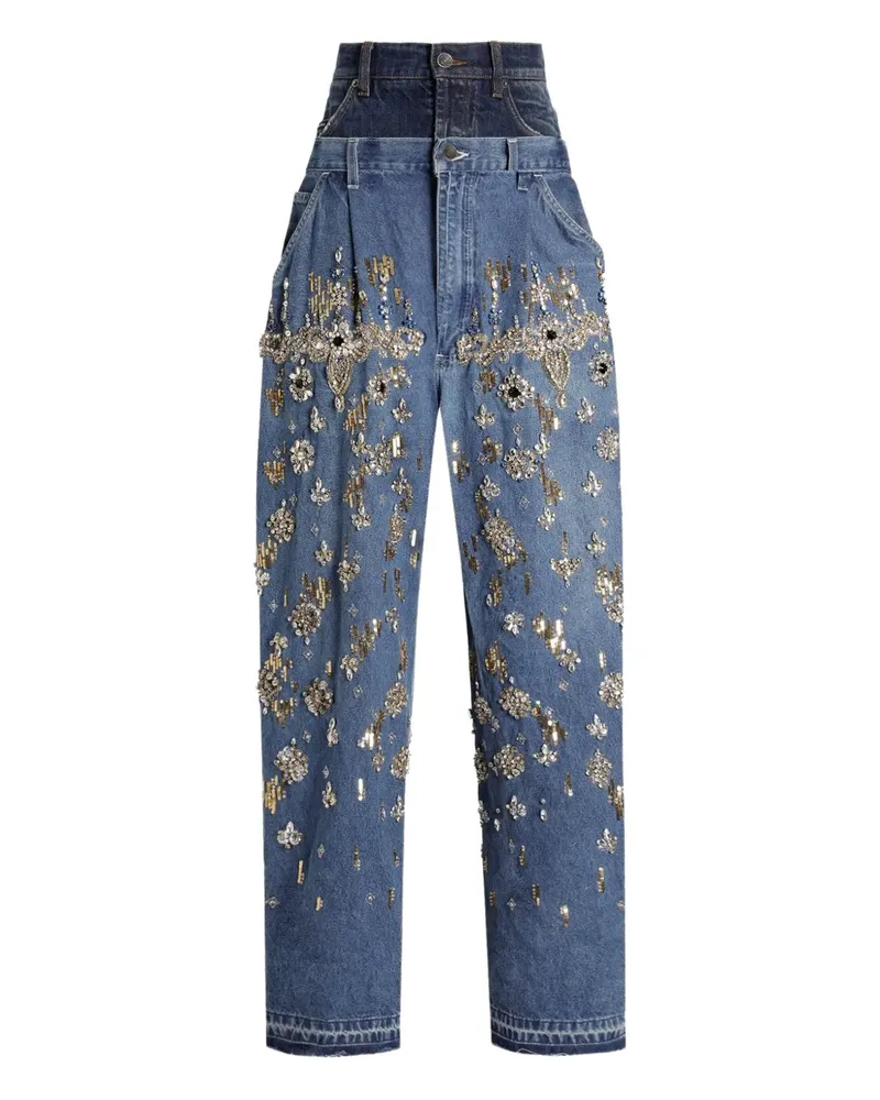 Dolce & Gabbana Verzierte Jeans - Blau Blau
