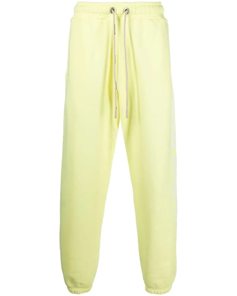 Palm Angels Jogginghose mit Logo-Print - Gelb Gelb