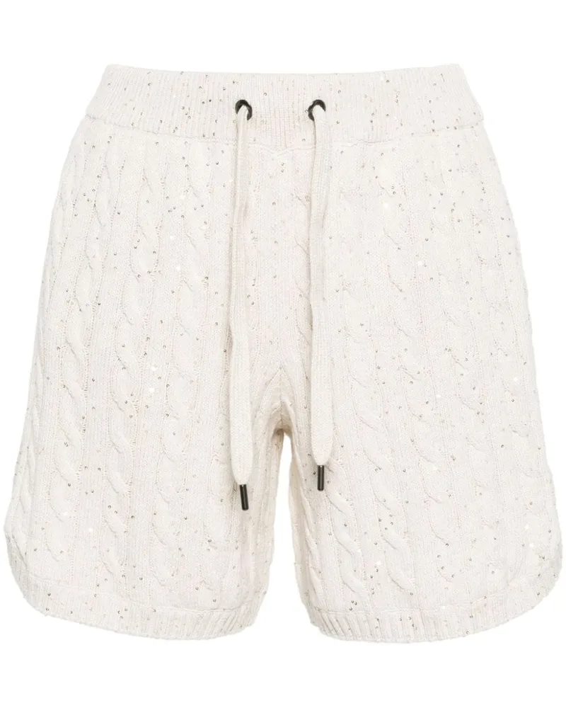 Brunello Cucinelli Shorts mit Pailletten - Nude Nude