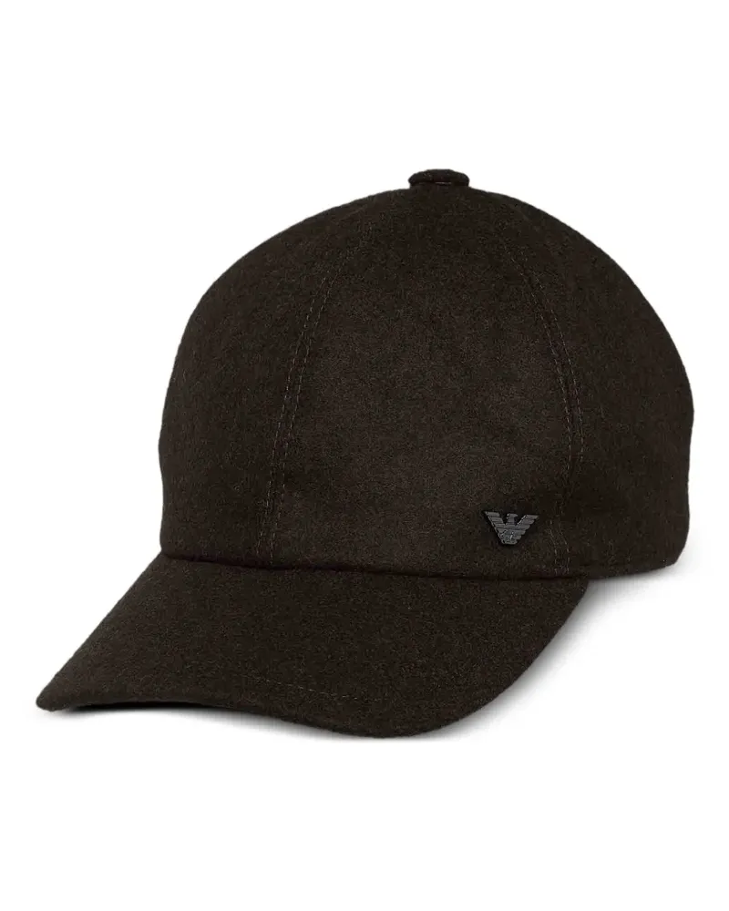 Emporio Armani Baseballkappe mit Logo-Schild - Braun Braun