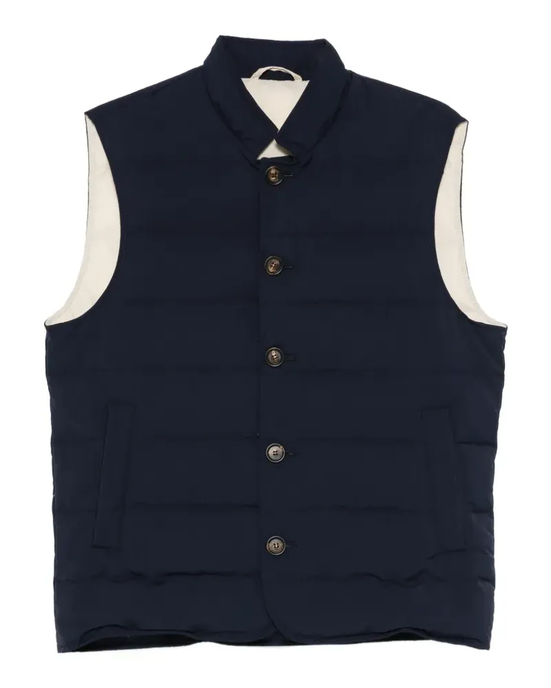 Eleventy Daunenweste mit Knöpfen - Blau Blau