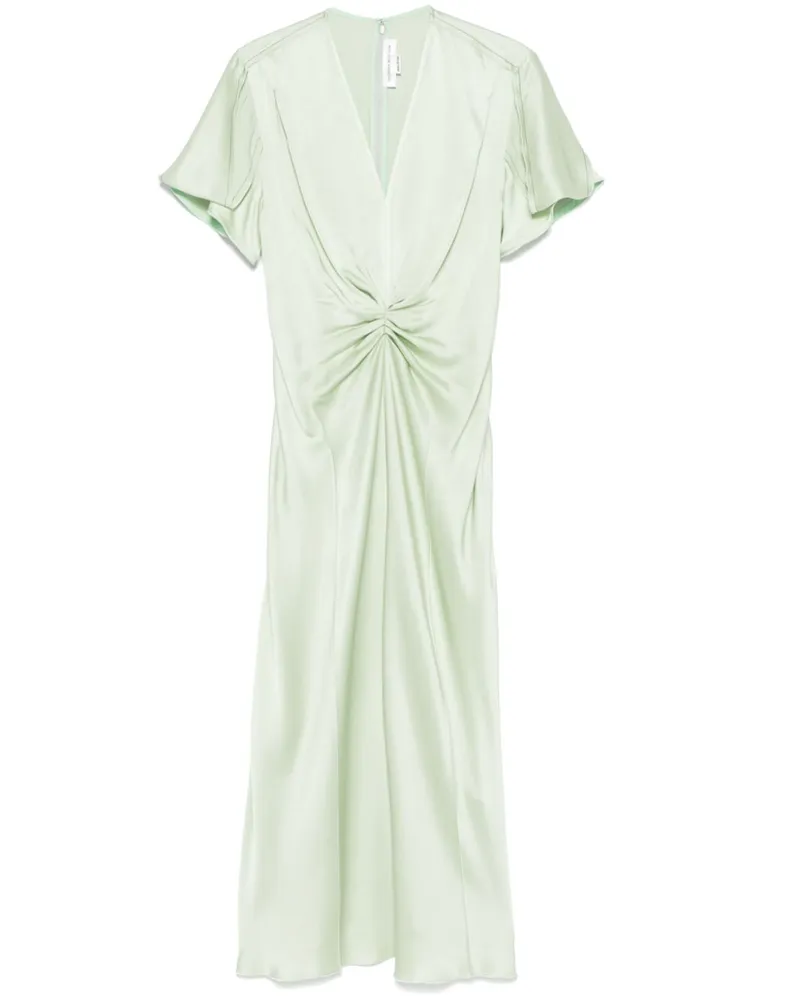 Victoria Beckham Midikleid mit V-Ausschnitt - Grün Grün