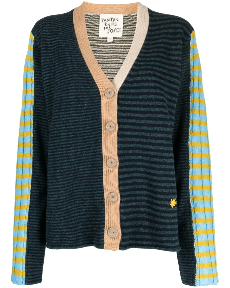 YANYAN KNITS Cardigan mit Logo-Stickerei - Mehrfarbig Mehrfarbig
