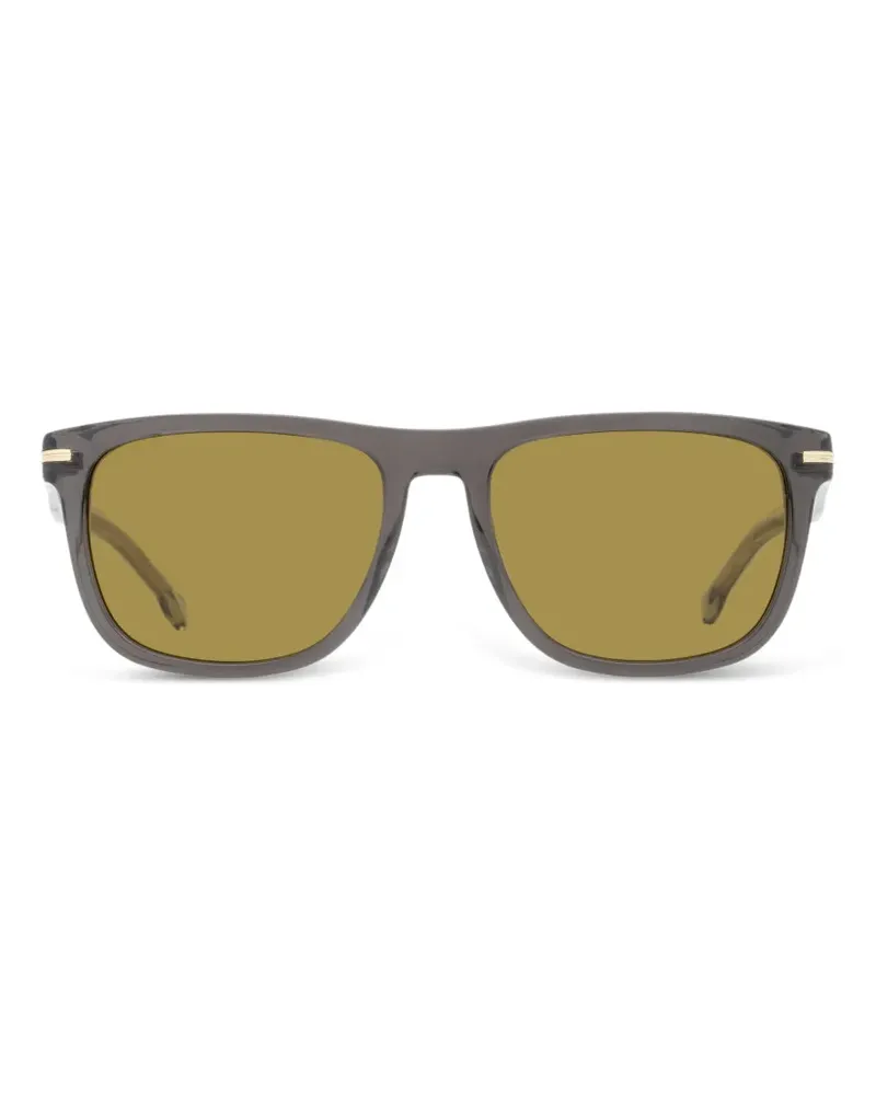HUGO BOSS Sonnenbrille mit eckigem Gestell - Grau Grau