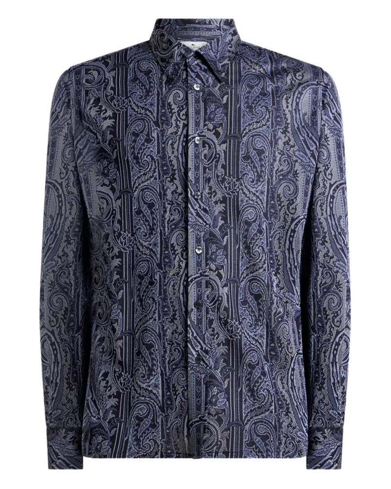 Etro Geknöpftes Hemd mit Paisleymuster - Blau Blau