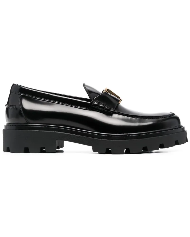 TOD'S Loafer mit Monogramm - Schwarz Schwarz