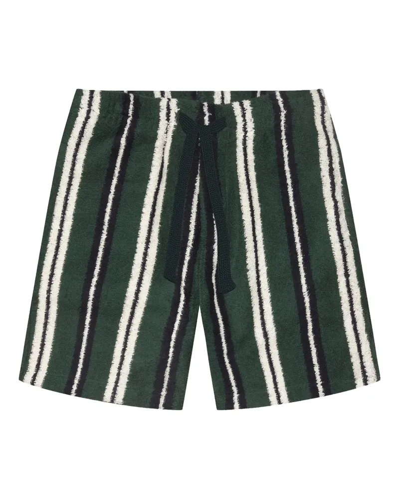 Orlebar Brown Gestreifte Trevone Shorts - Grün Grün