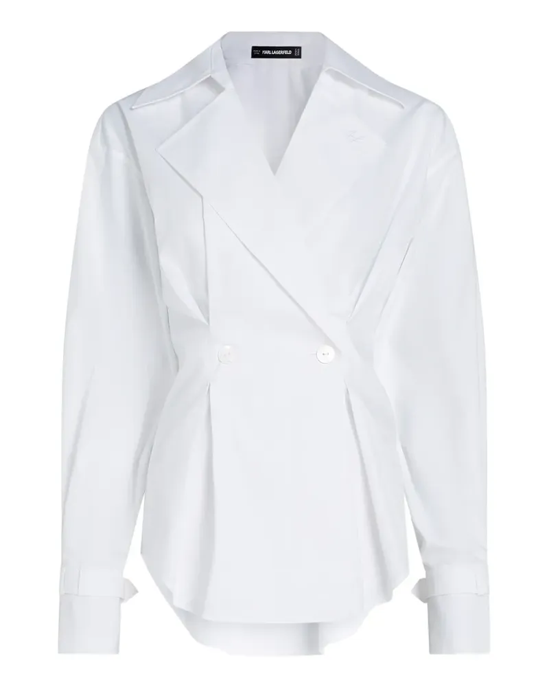 Karl Lagerfeld double-breasted pleated shirt - Weiß Weiß