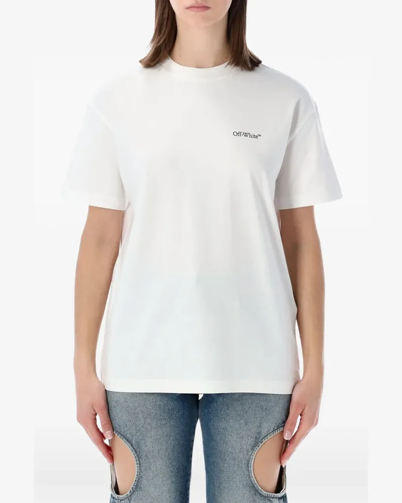 OFF-WHITE flower-print T-shirt - Weiß Weiß