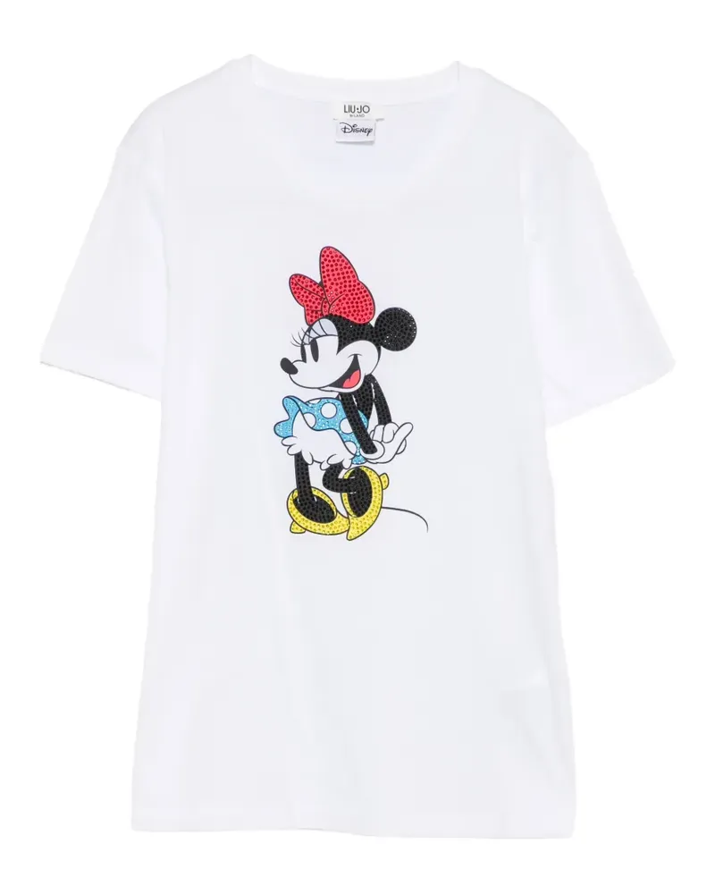 Liu Jo x Disney Minnie Mouse T-Shirt mit Strass - Weiß Weiß
