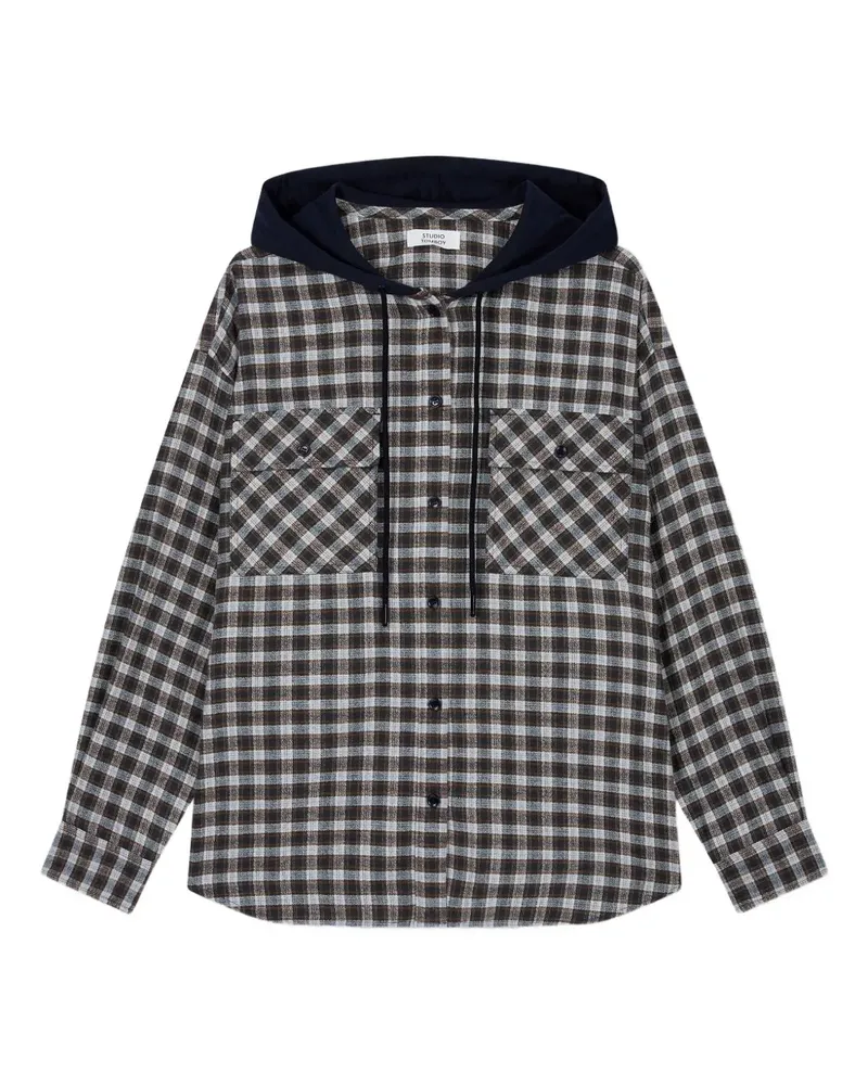 STUDIO TOMBOY checked hoodie - Grün Grün