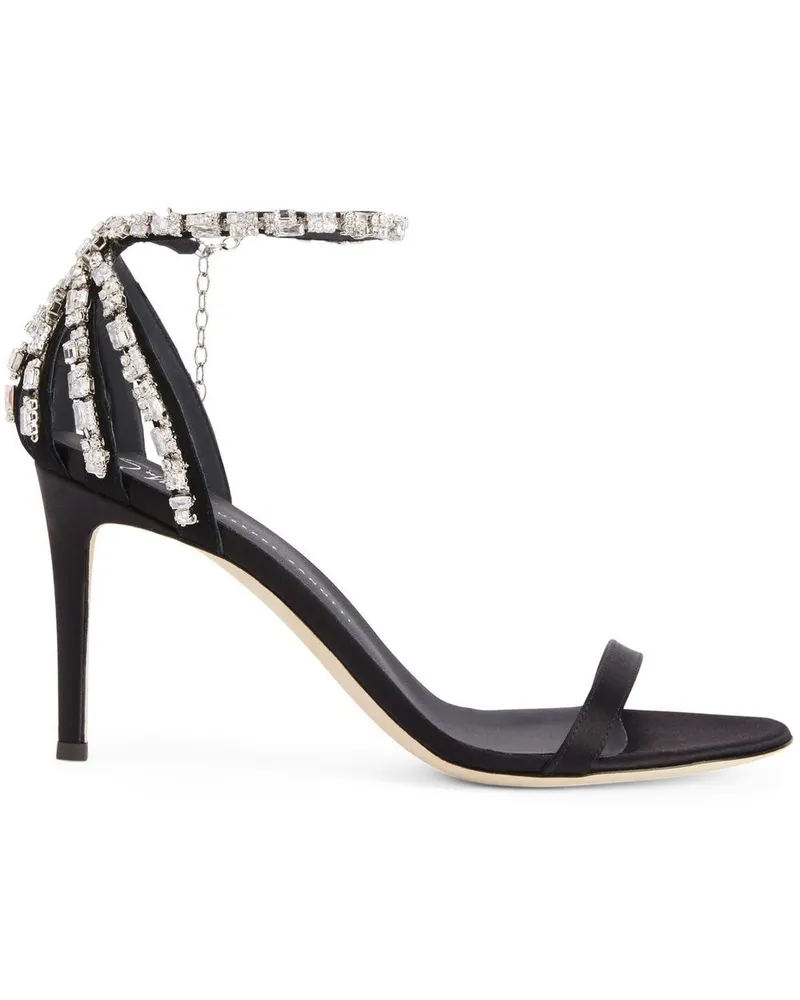 Giuseppe Zanotti Adele Sandalen mit Kristallen 85mm - Schwarz Schwarz