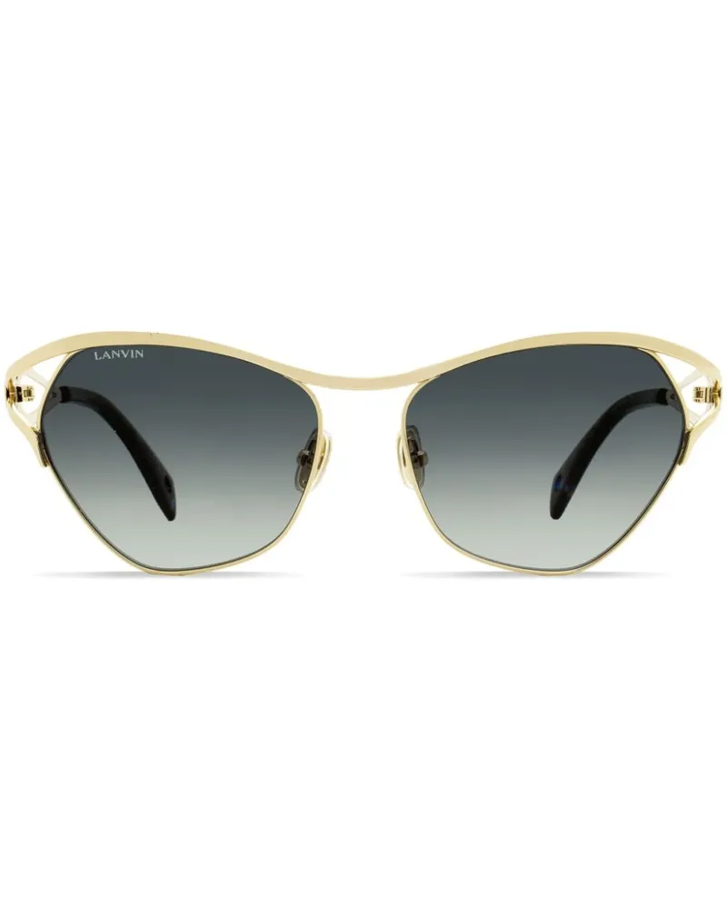 Lanvin 114 Sonnenbrille mit geometrischem Gestell Gold